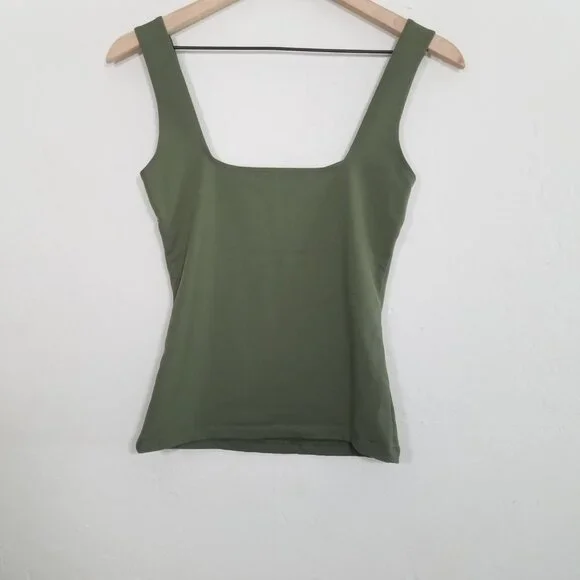 Free People Intimately Olive Green Top Size S - Picture 3 of 4
